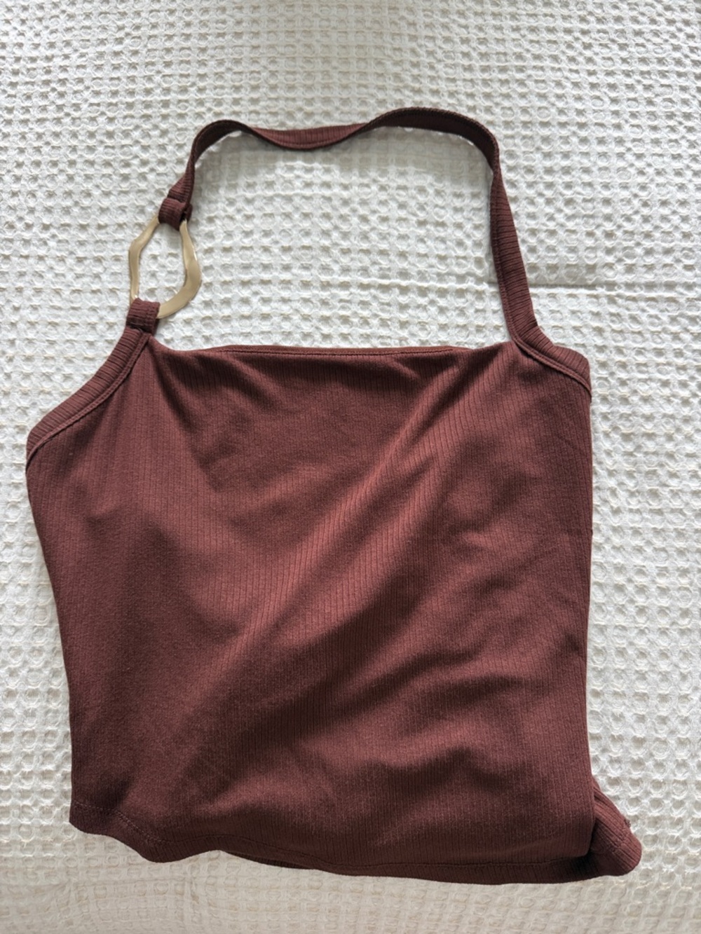Asymmetric Petal and Pup Halter Top
